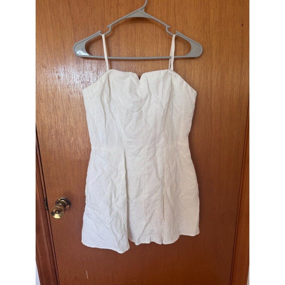 Lauren Ralph Lauren Evening Dress Size 8 Ivory Jacquard Fit Flare Cocktail